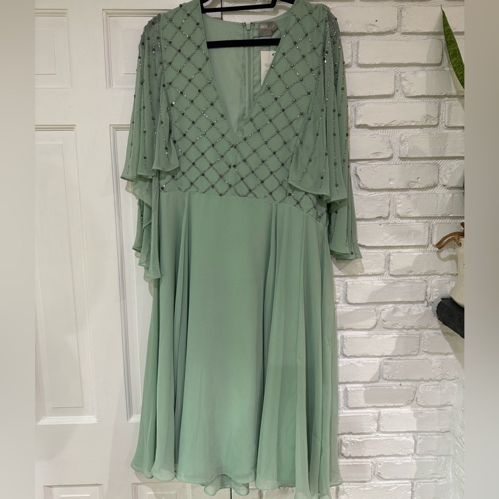 ASOS curve above knee cape dress size 16